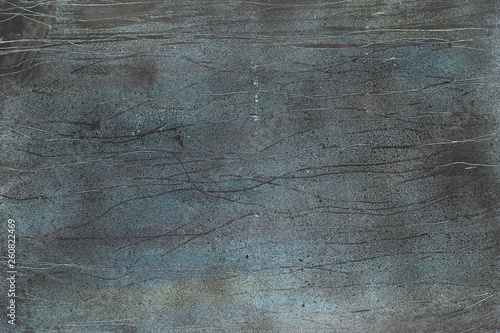 Grunge texture with cracled grey, green and white paint, text space