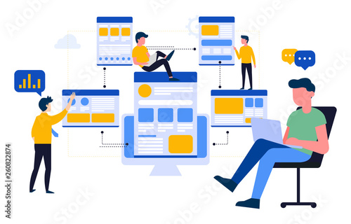 Colourful vector illustration of an open source