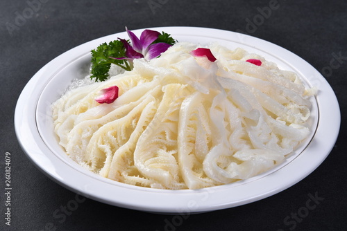 pasta with sauce and basil