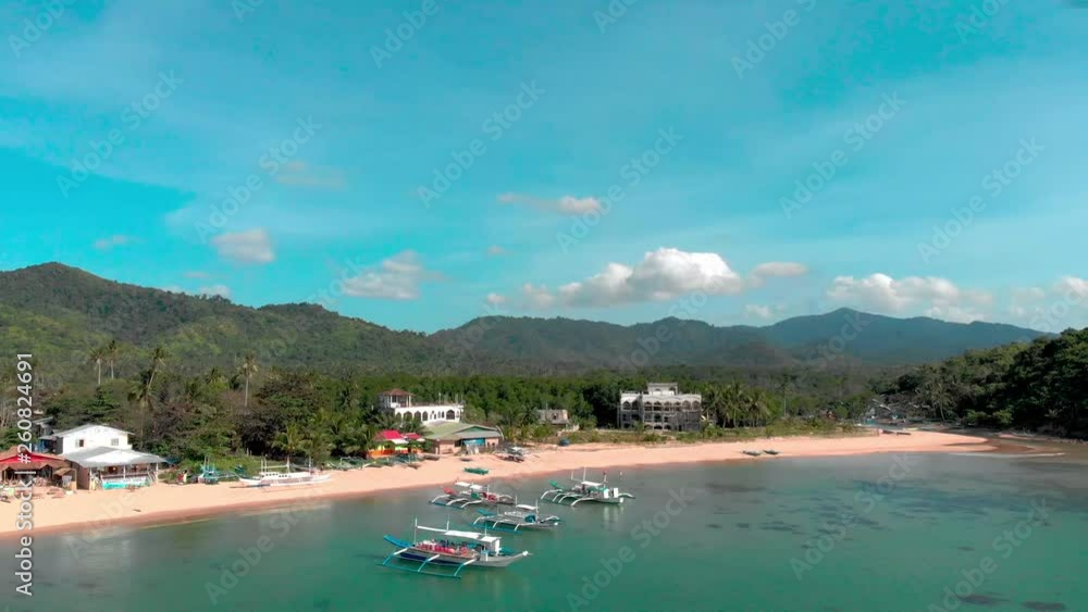 Coastline of Twin Beach, Palawan, Philippines Coastline of Twin Beach, Palawan, Philippines