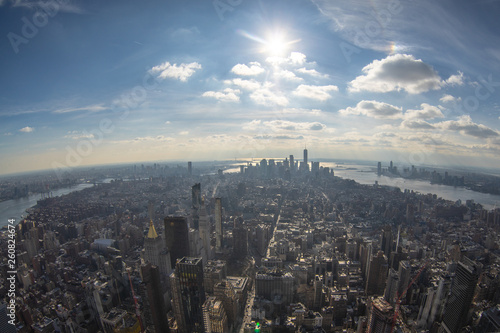 View from Empire State Building on New York