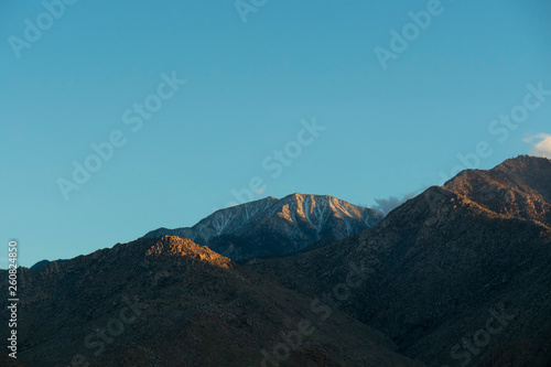 sunset in mountains