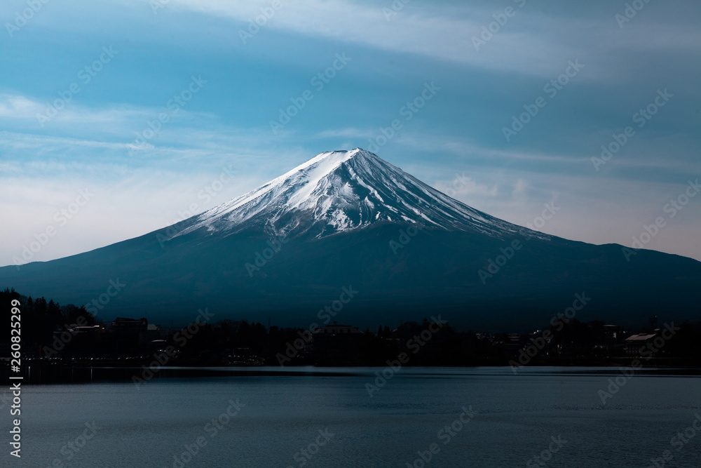 Fuji Mountain at Kawaguchiko lake in Japan
