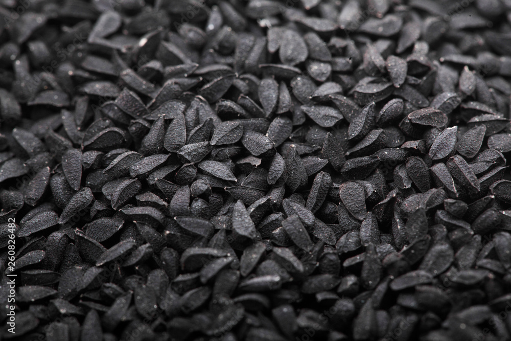 Kalonji Black cumin seeds.Texture of black cumin.Top view Kalonji Black cumin seeds.Texture of black cumin.Top view