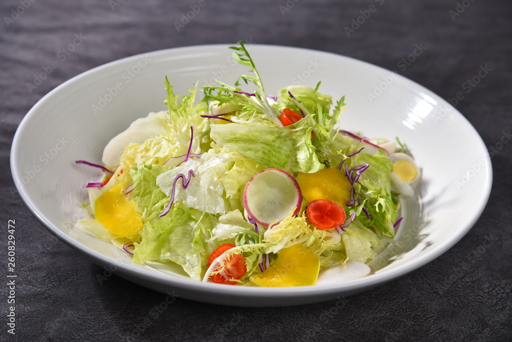 fresh salad with cheese and olives fresh salad with cheese and olives