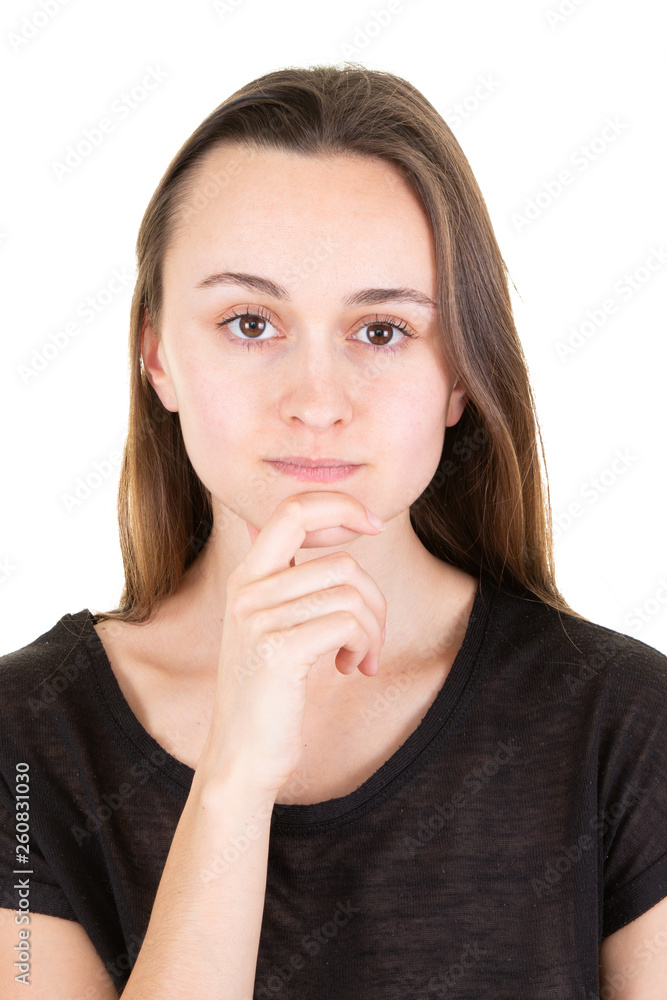 Portrait of a serious thoughtful businesswoman Portrait of a serious thoughtful businesswoman