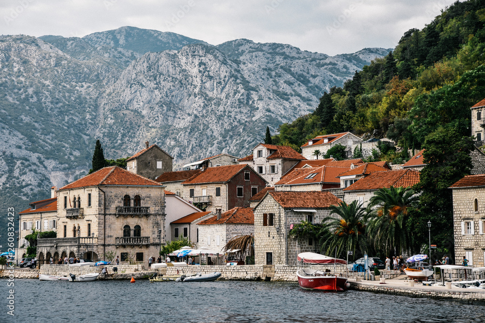 Coastal Town of Perast in Montenegro 