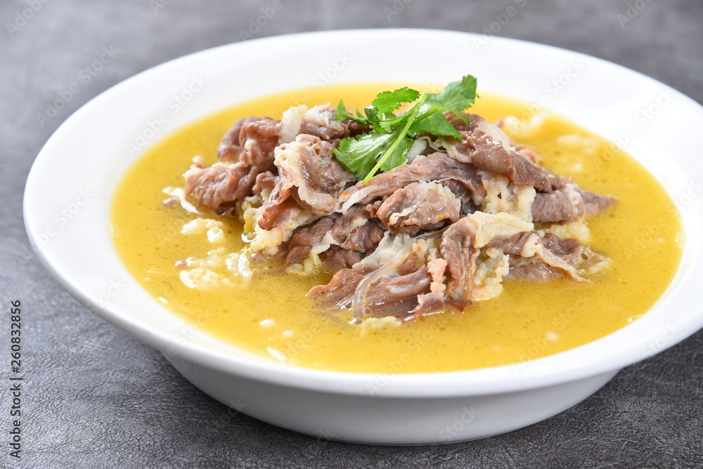 thai noodle soup with meat and vegetables thai noodle soup with meat and vegetables