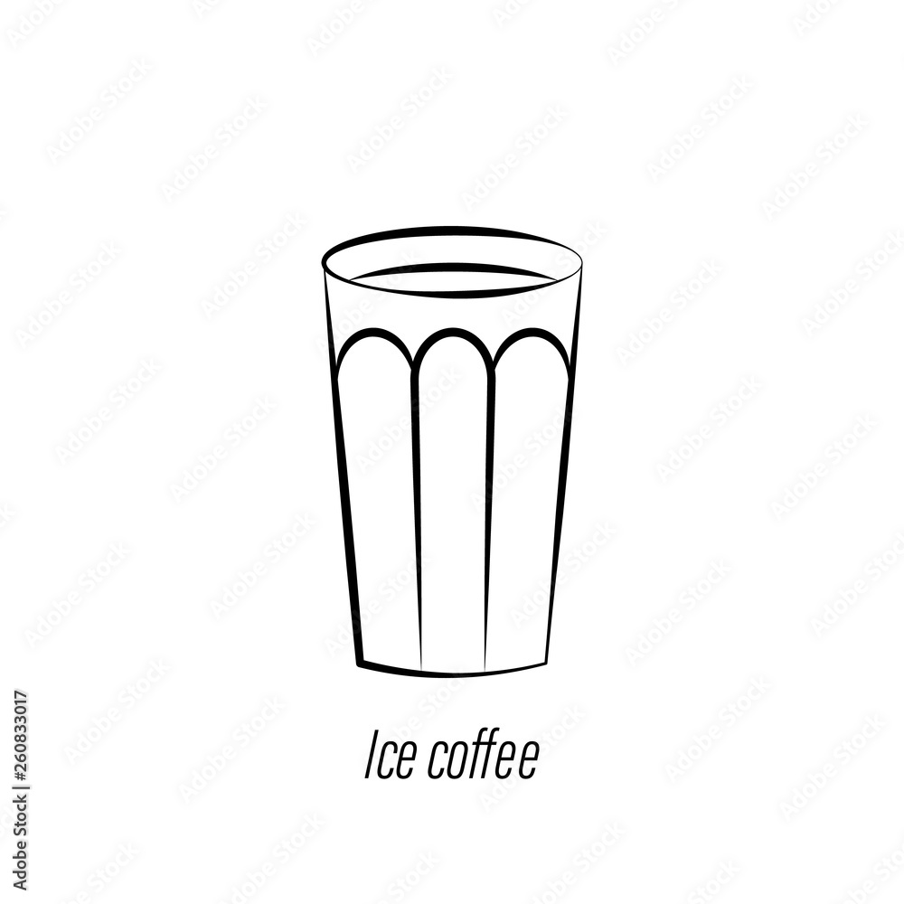 ice coffee hand draw icon. Element of coffee illustration icon. Signs and symbols can be used for web, logo, mobile app, UI, UX ice coffee hand draw icon. Element of coffee illustration icon. Signs and symbols can be used for web, logo, mobile app, UI, UX