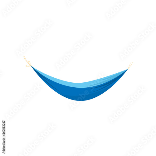 Blue textile relaxing hammock for home or beach use