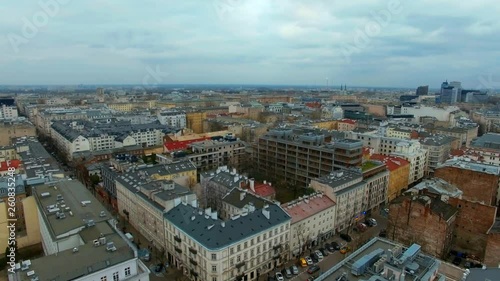 Wallpaper Mural Warsaw residential living square apartment infrastructure Poland, drone shot Torontodigital.ca