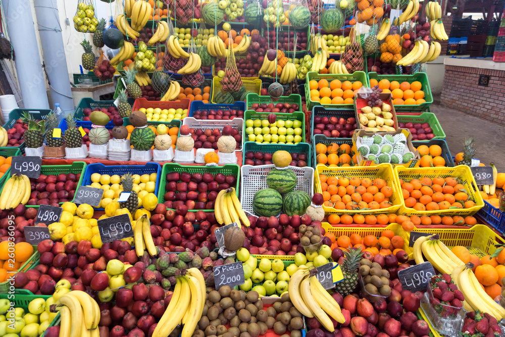 Fruit Market in Tunis, Tunisia.