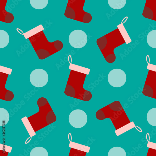 Christmas socks seamless pattern