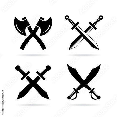 Old weapon vector icon