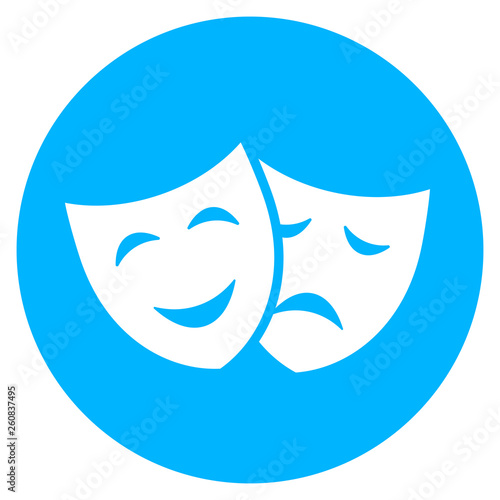 Theatre mask vector icon