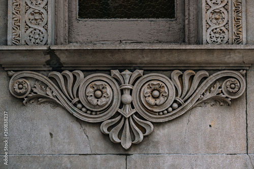 Extierior details of old buildings around Broadway Upper West Side