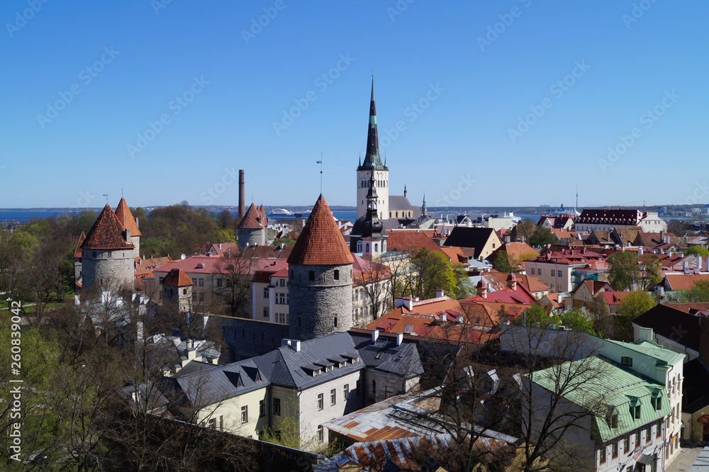 Fototapeta premium Ein Blick auf die Stadt Tallinn
