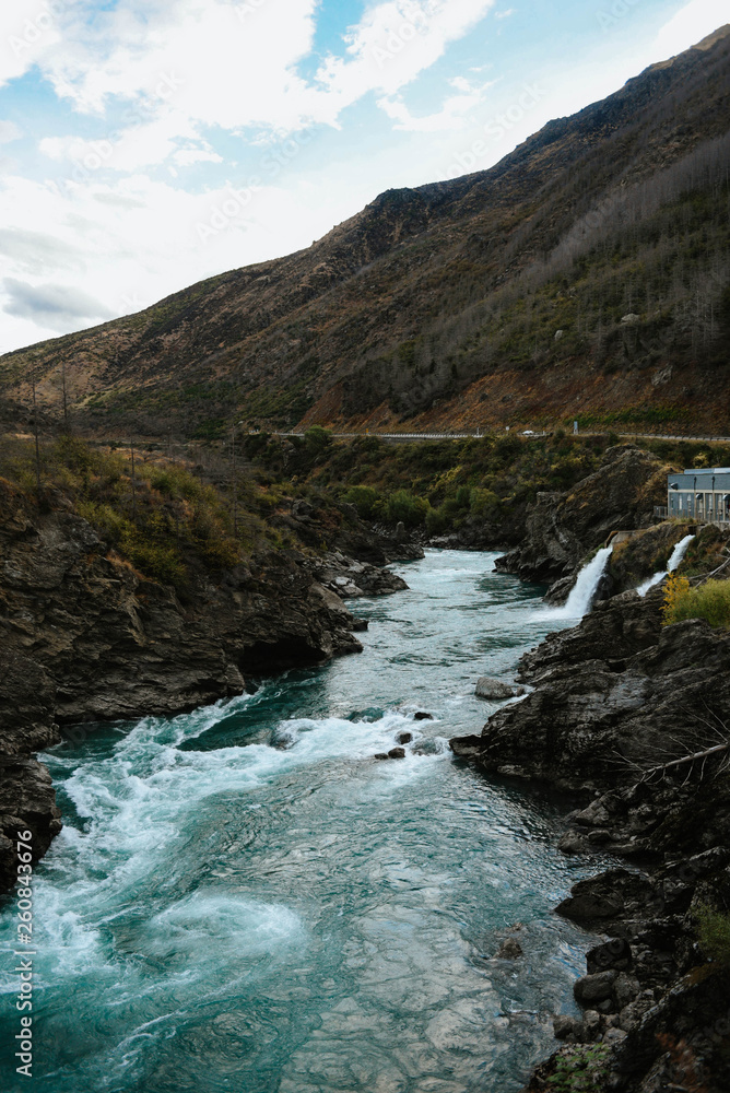 Waterfall and river Waterfall and river