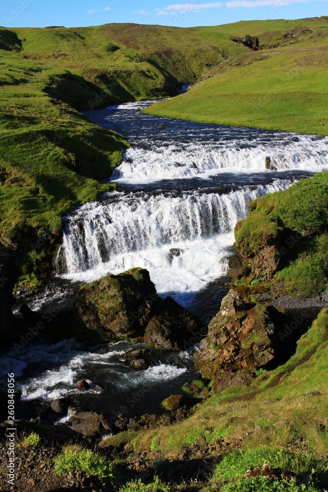 Fototapeta premium countryside near skogafoss waterfall, iceland