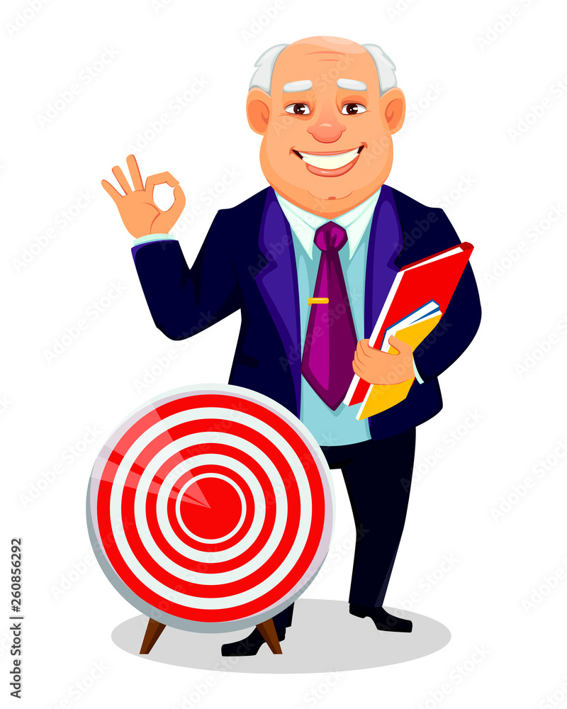Cheerful fat business man cartoon character Cheerful fat business man cartoon character