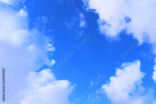 Cumulus clouds. Close-up. Background. Landscape.