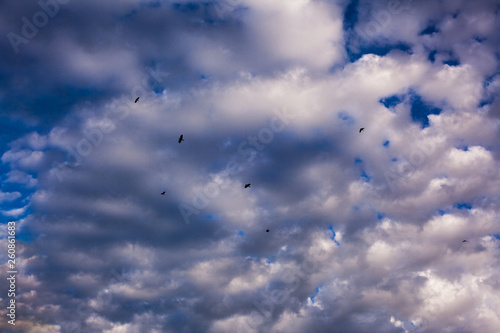 blue sky with clouds