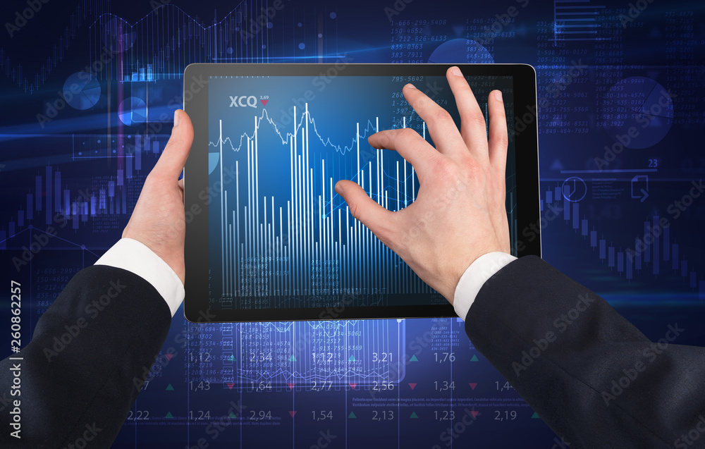First person hand using tablet and checking financial report on cloud computing system
First person hand using tablet and checking financial report on cloud computing system