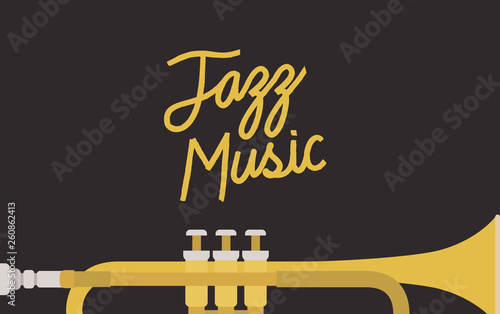 jazz day poster with trumpet