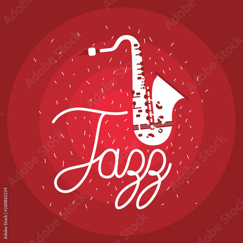 Canvas Print jazz day poster with saxophone