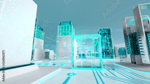 Herbal with medical digital technology concept