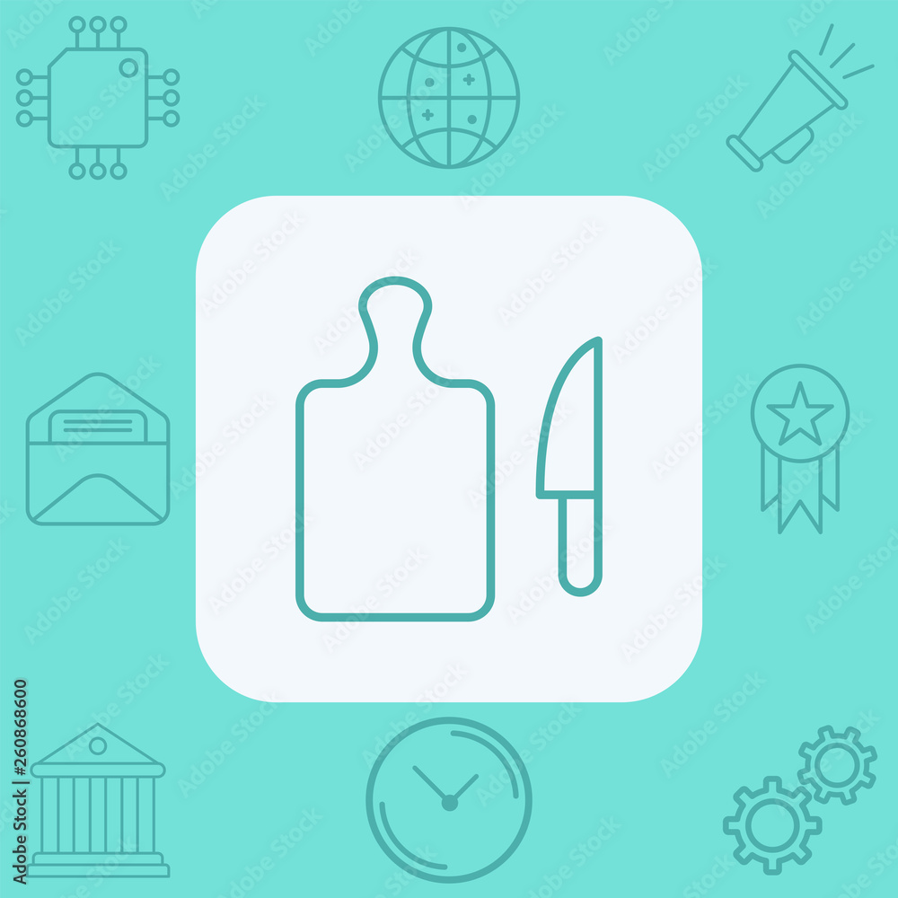Cutting board vector icon sign symbol Cutting board vector icon sign symbol