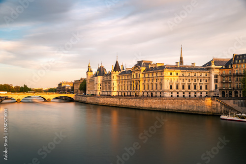Pont Neuf and Seine river at sunny summer sunset, Paris, France
