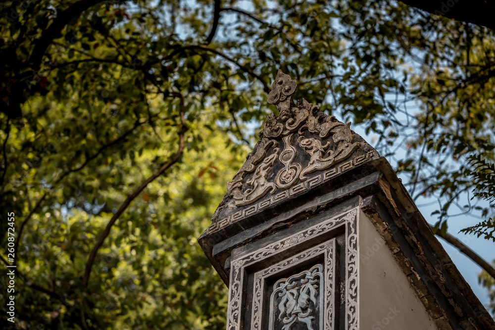 Architecture details of Chinese historic building