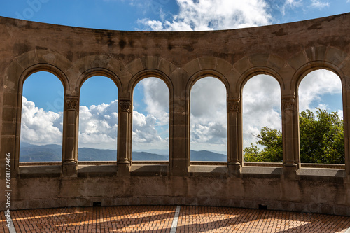 View from Arches in Montserrat Spain