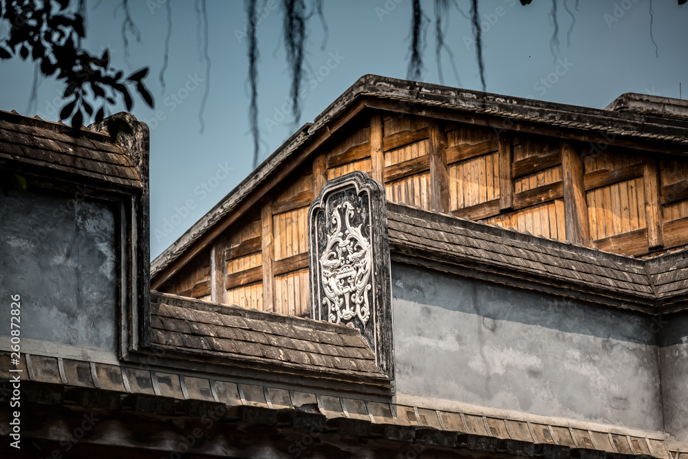 Architecture details of Chinese historic building