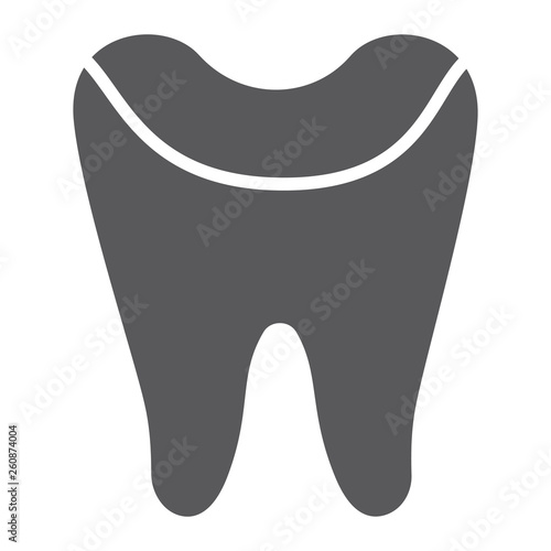 Tooth enamel glyph icon, dental and dentistry, tooth care sign, vector graphics, a solid pattern on a white background.
