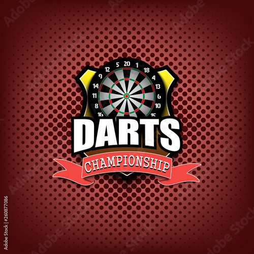 Darts logo template design