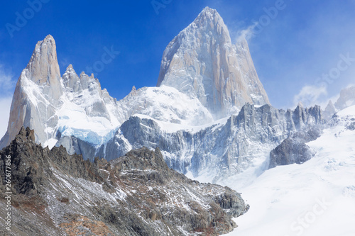 Fitz Roy mountain in El Chalten Patagonia Argentina.