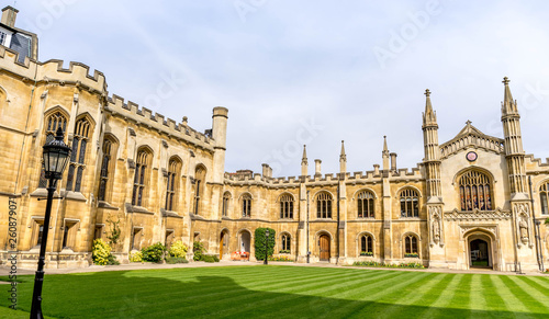 Courtyard of the Corpus Christi College, Is one of the ancient colleges in the University of Cambridge founded in 1352.