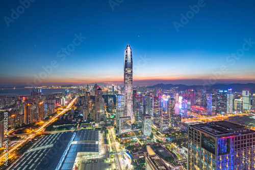 Bild auf Leinwand aerial view of shenzhen