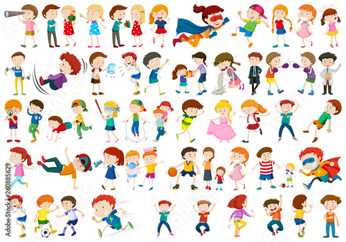Set of children character