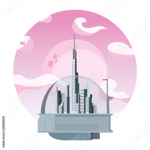 rocket colony futuristic space