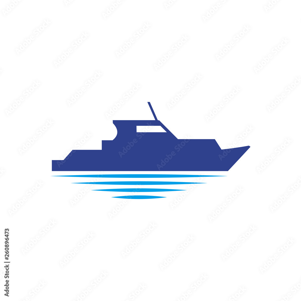 Ship icon logo design