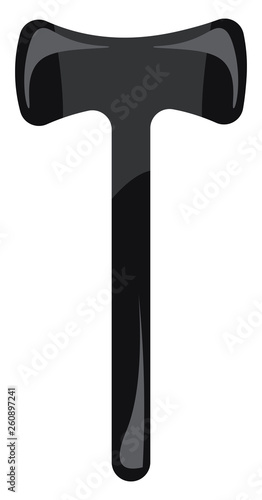Sledgehammer a hand-held metal head tool with a long handle to apply force vector color drawing or illustration