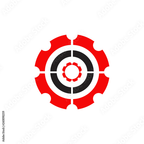 Industrial icon logo design vector template