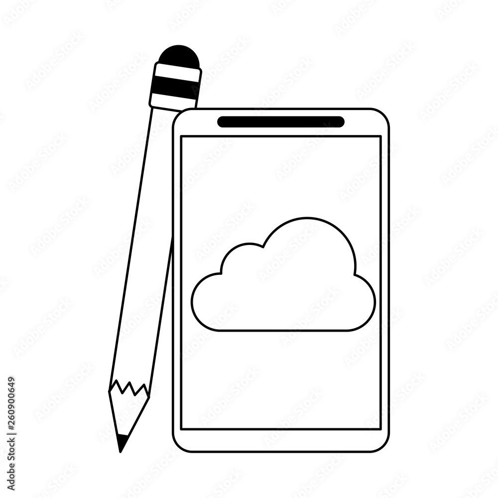 Cloud computing technology in black and white Cloud computing technology in black and white