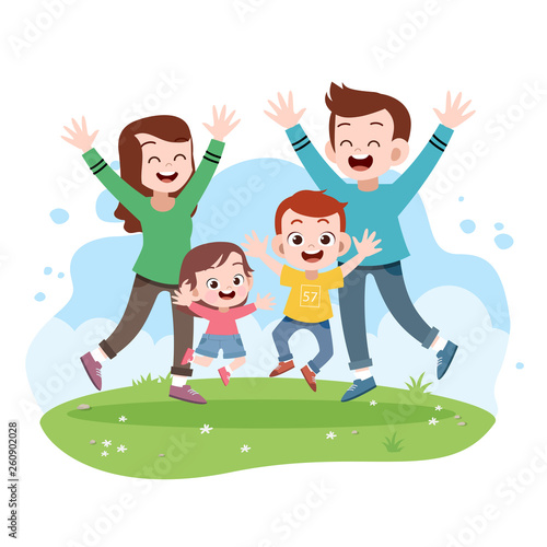 happy family vector illustration