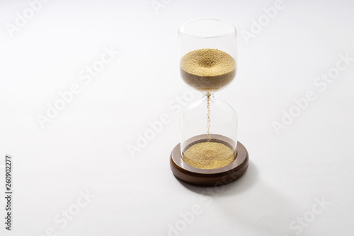 Hourglass of time running out