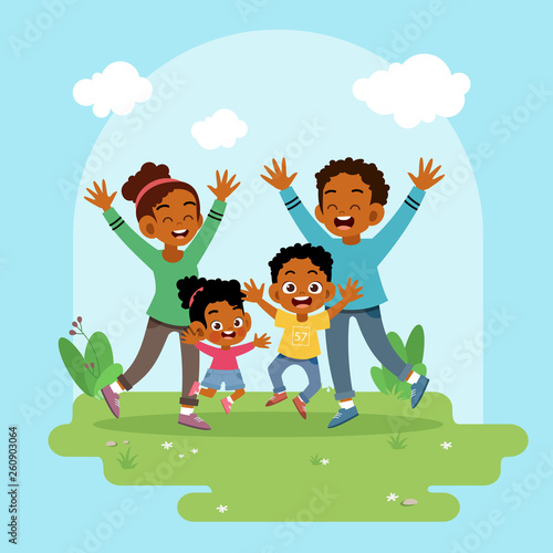 happy family vector illustration