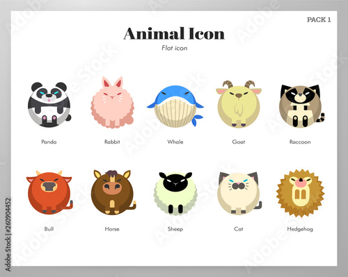 Animal icon flat pack